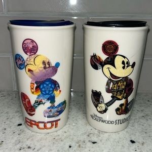 Epcot and Hollywood Studios Disney Starbucks 2017 Mugs